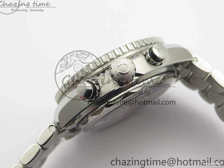 0120 FastDry Planet Ocean Master Chrono SS OM 1:1 Best Edition Black Dial On SS Bracelet A9900 V 8112